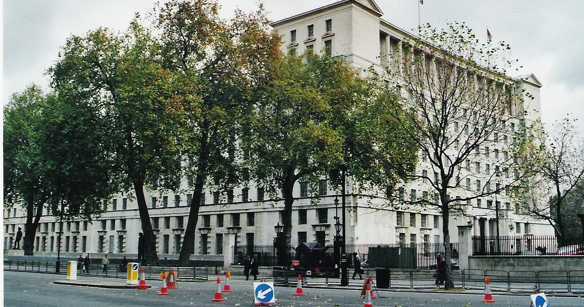 The Ministry of Defence's Main Building on Whitehall, London.