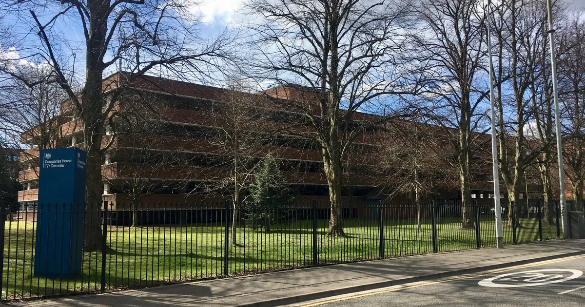 Companies House headquarters on Crown Way, Cardiff, the registrar of UK companies responsible for verifying directors' identities.