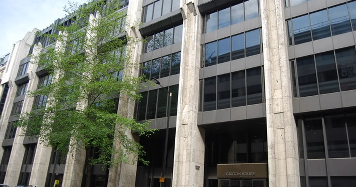 Caxton House, the Department for Work and Pensions' headquarters on Tothill Street, London, photographed from street level.
