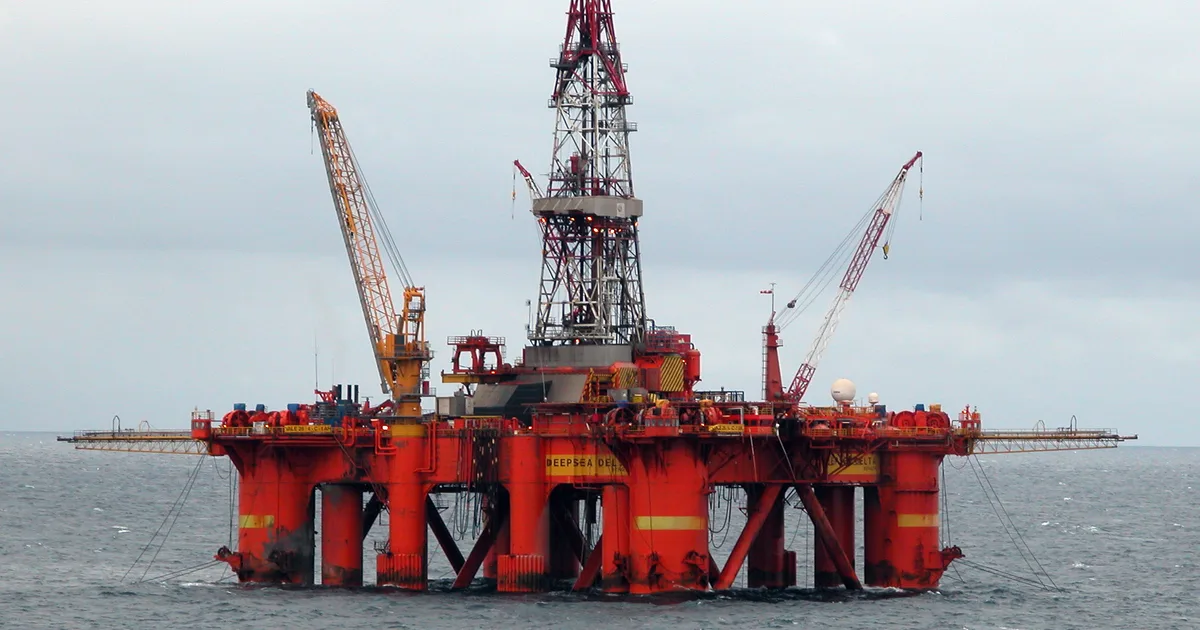 Deepsea Delta, a semi-submersible oil and gas drilling rig, in the North Sea.