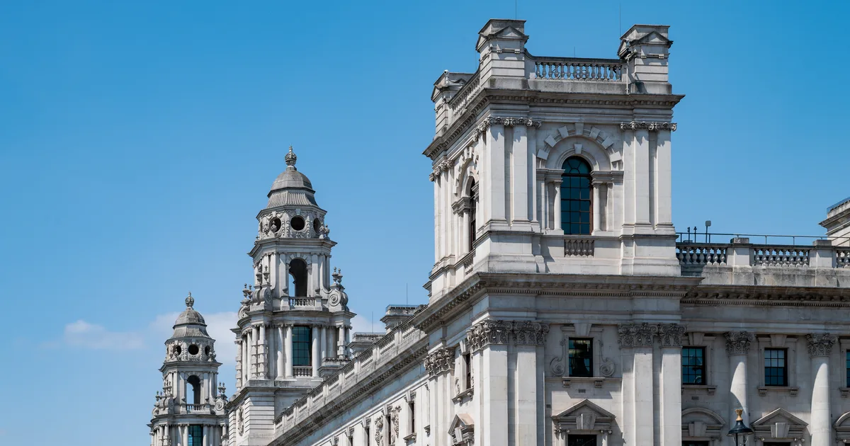 HM Treasury's building on Whitehall, formally Government Offices Great George Street.