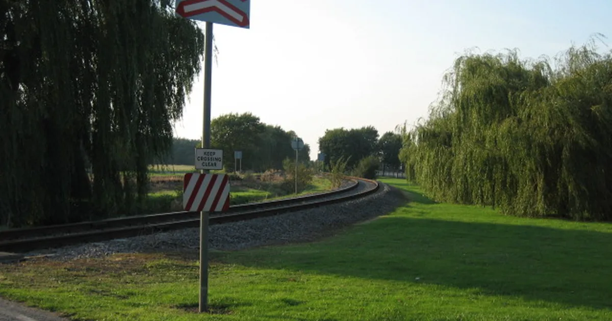 Railway line at the former Defence Storage and Distribution Centre, Bicester, the Ministry of Defence site now proposed for asylum accommodation.