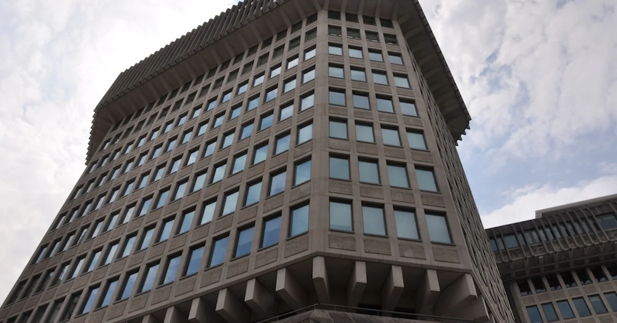 102 Petty France, the Ministry of Justice's headquarters building in Westminster, London.