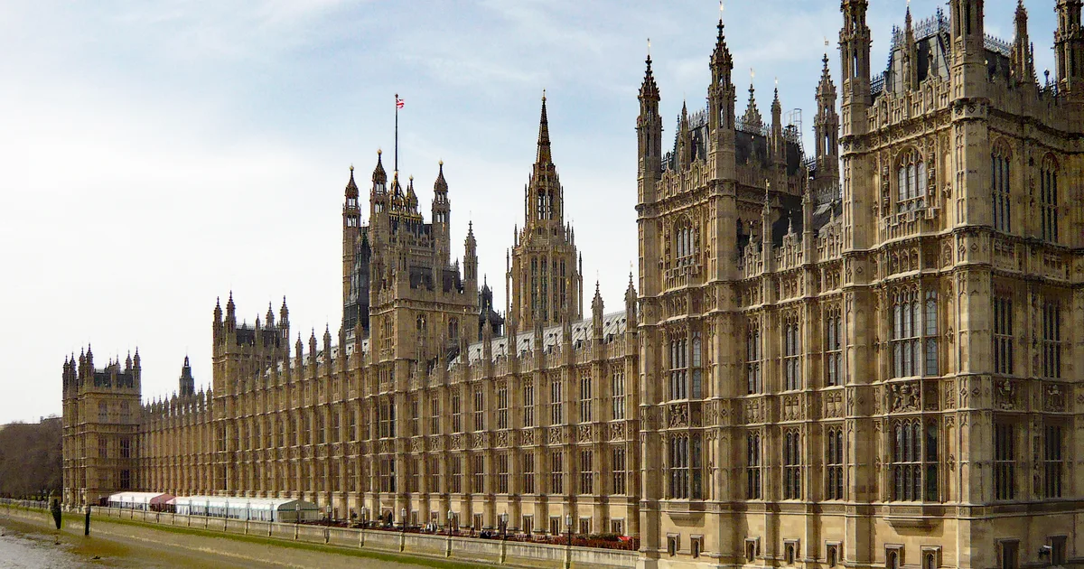 The Palace of Westminster, home of the Houses of Parliament, London.