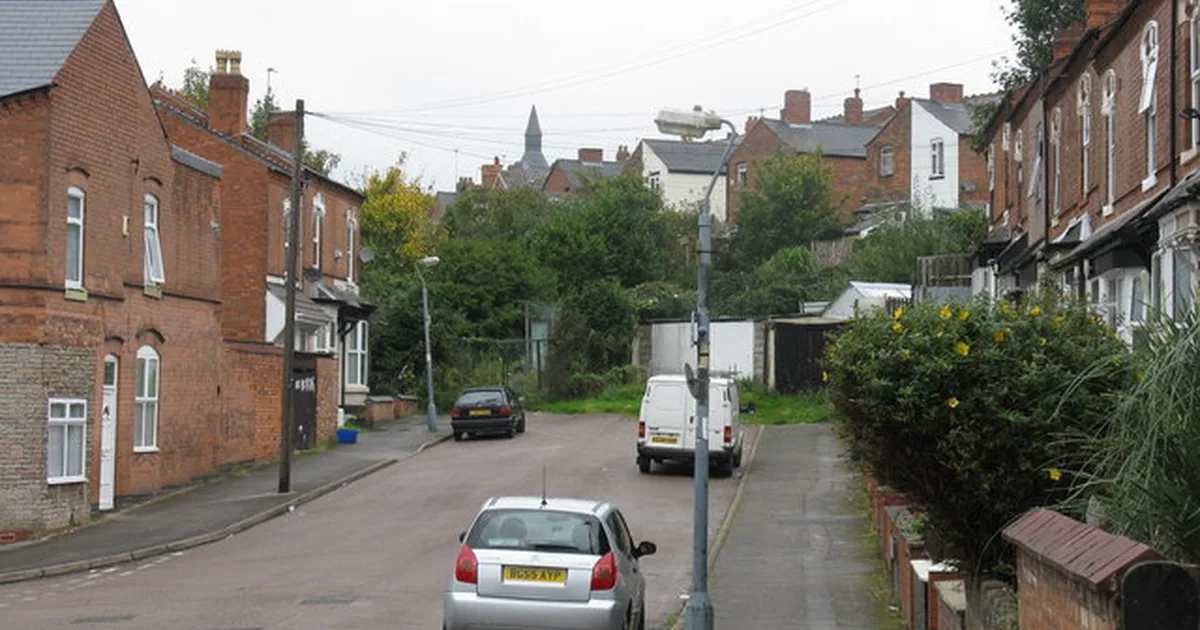 A terraced residential street near Gravelly Hill station, Birmingham, in the West Midlands, the first region due to register under the Renters' Rights Act's landlord database.