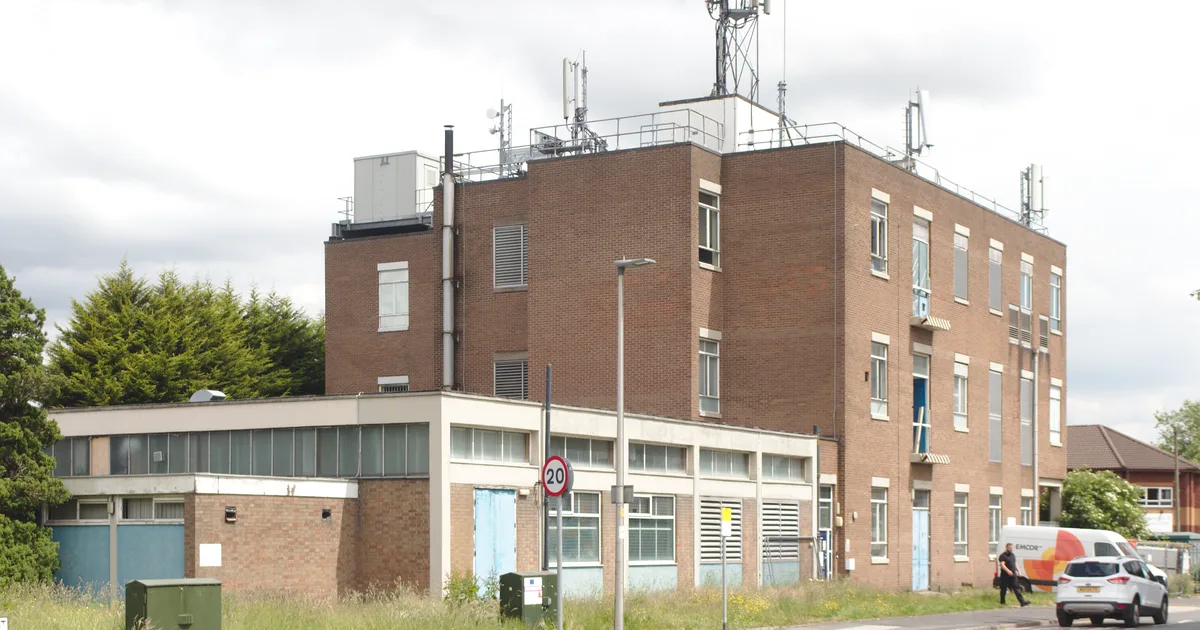 A BT telephone exchange building in Ashton-in-Makerfield, Greater Manchester, part of the analogue phone network due to be switched off.