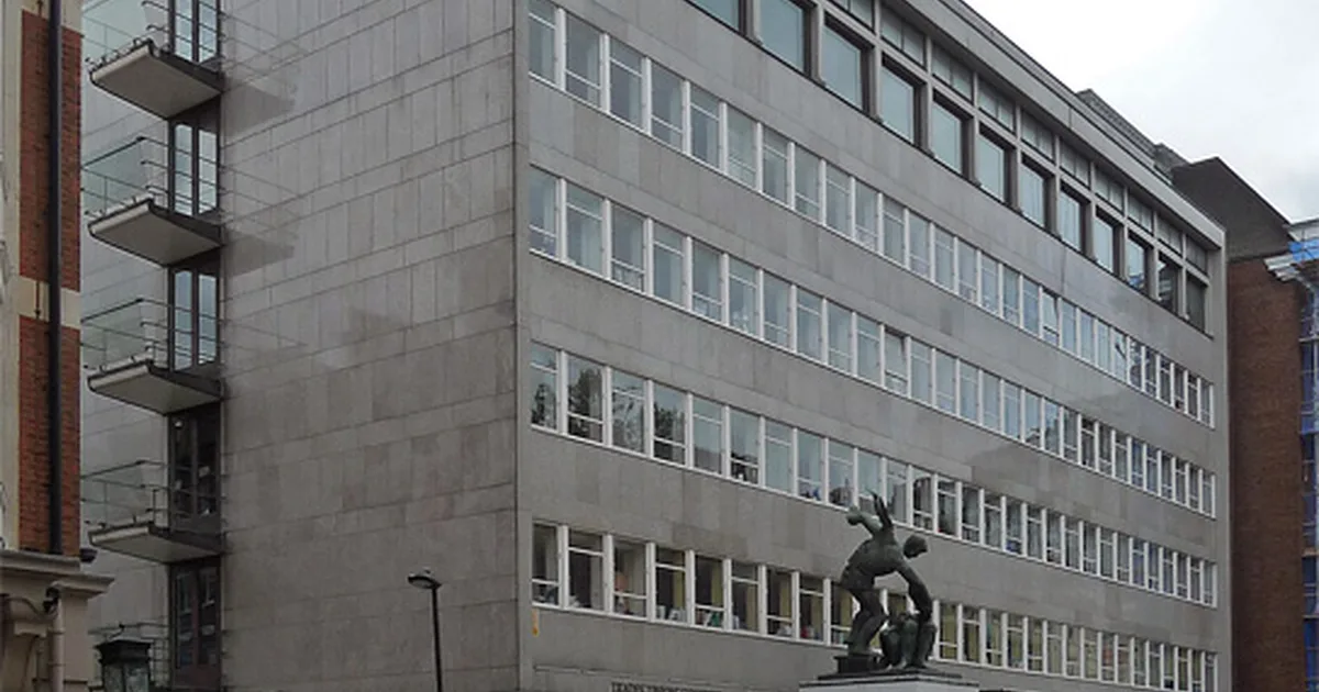 Congress House, headquarters of the Trades Union Congress, Great Russell Street, London.